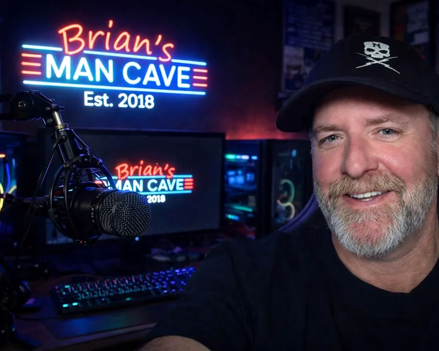 Brian Jobe in the Brian's Man Cave studio