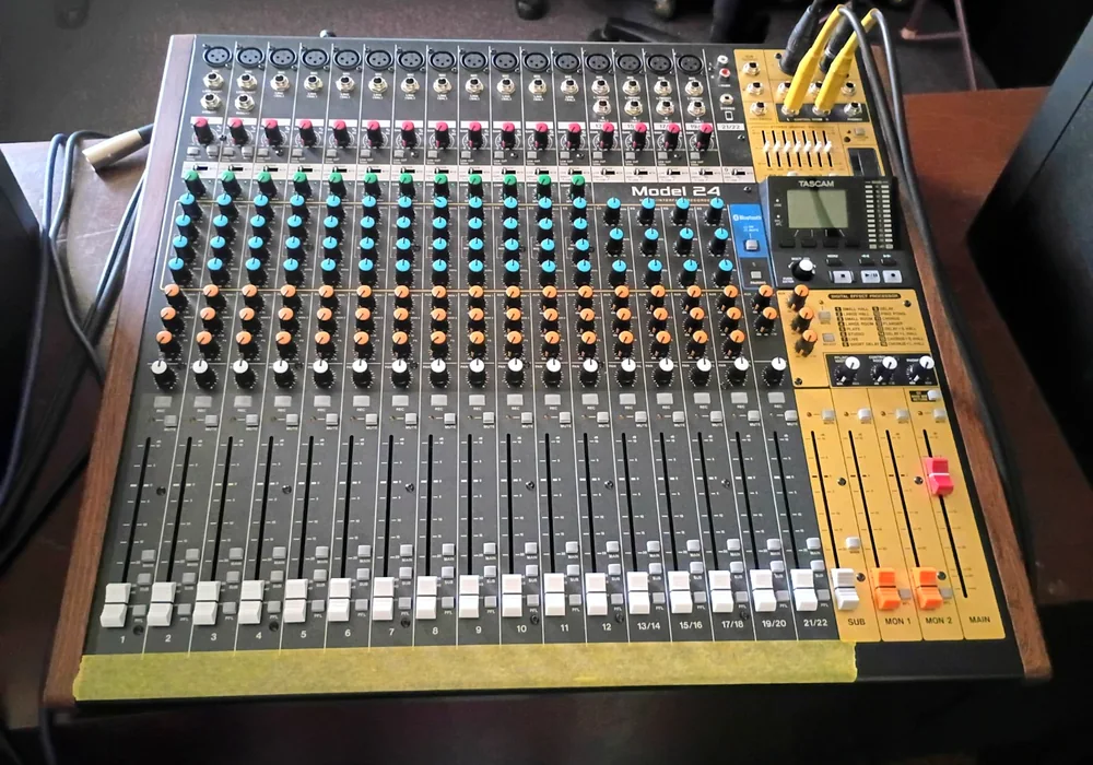 Tascam Model 24 mixer in Studio A