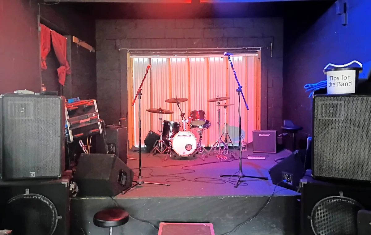 Inside Studio B rehearsal space