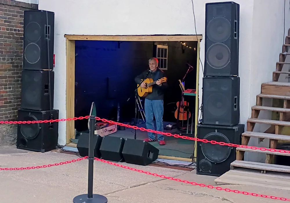 Open mic performance at Studio B